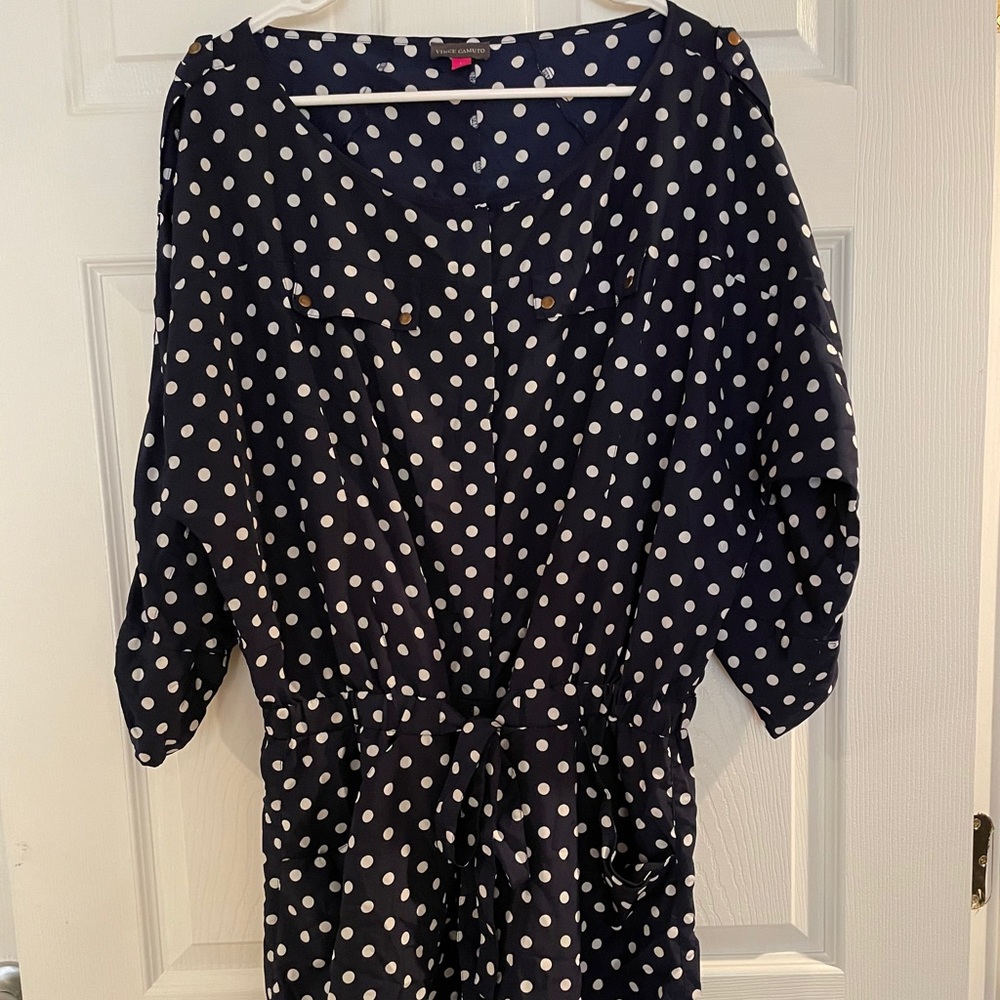 Vince Camuto Women’s Polka Dot Shorts Romper